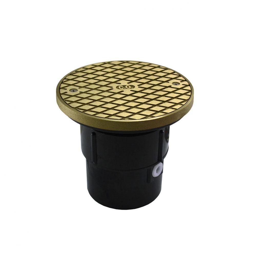 3'' x 4'' ABS Pipe Fit Base Cleanout with 3-1/2'' Plastic Spud and 6