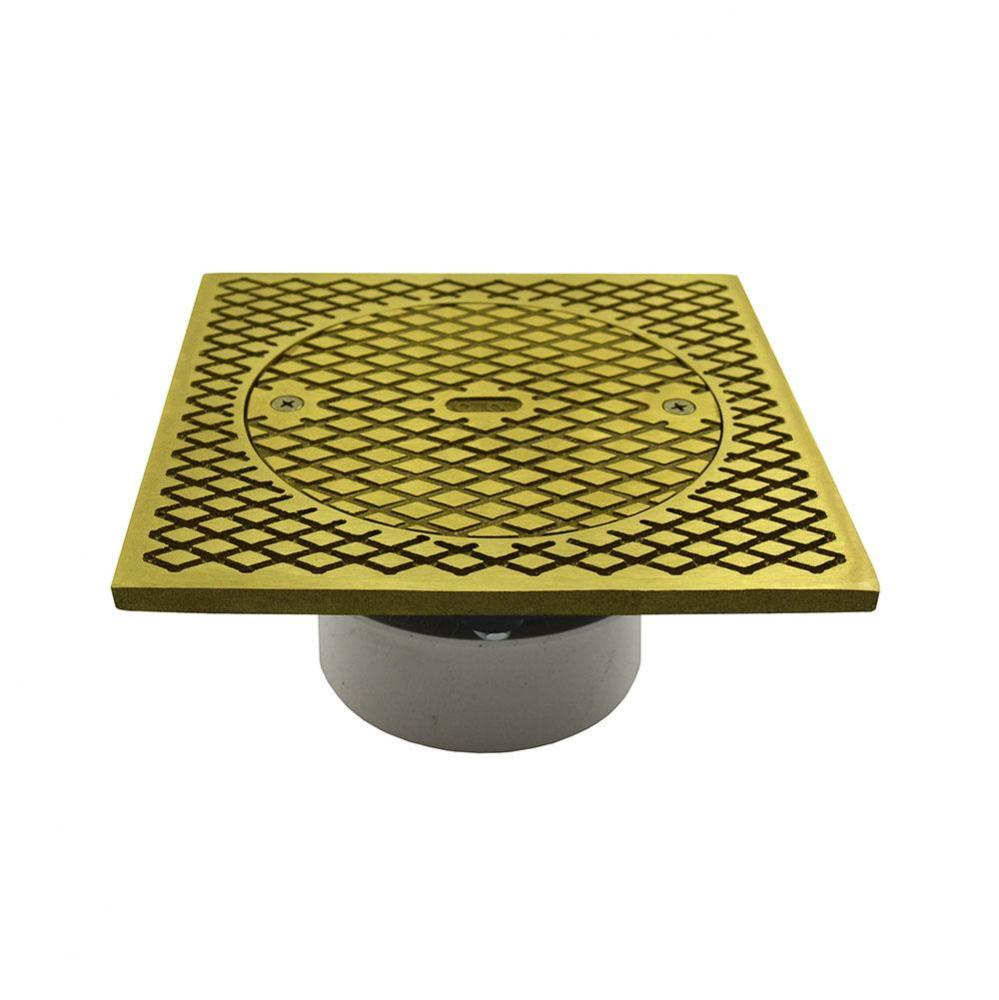 4'' PVC Inside Pipe Fit Base Cleanout with 3'' Plastic Spud and 7''