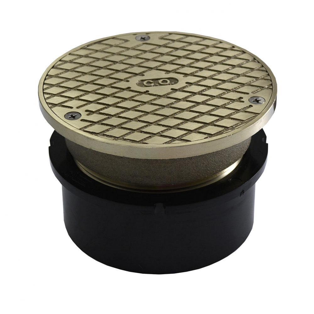 4'' ABS Hub Fit Base Cleanout with 3-1/2'' Metal Spud and 5'' Nickel