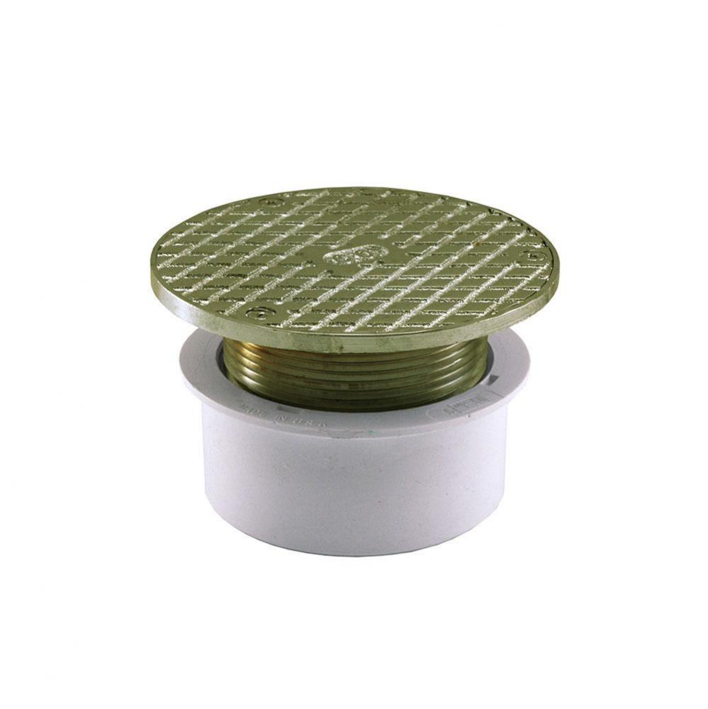 4'' PVC Inside Pipe Fit Base Cleanout with 3'' Metal Spud and 5'' Po