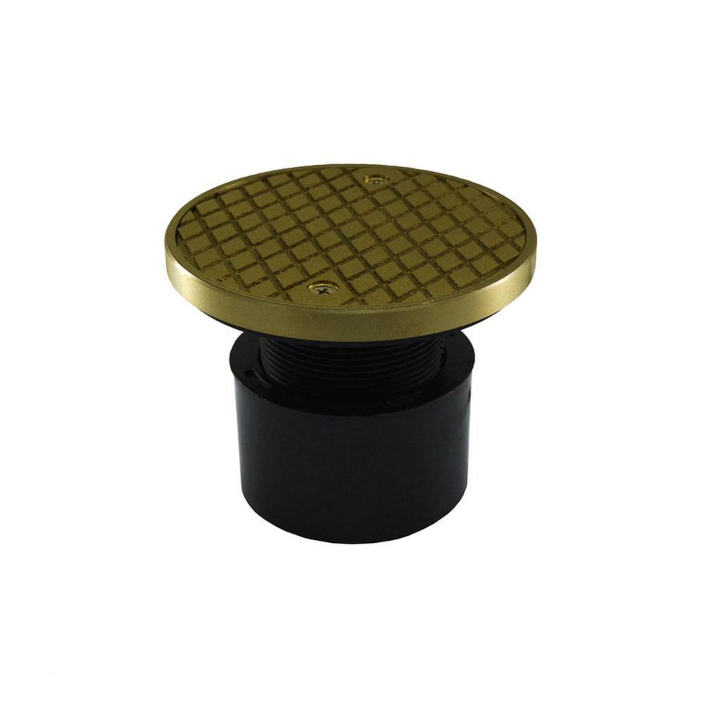 2'' x 3'' ABS Cleanout with 2'' Plastic Spud and 4'' Polis