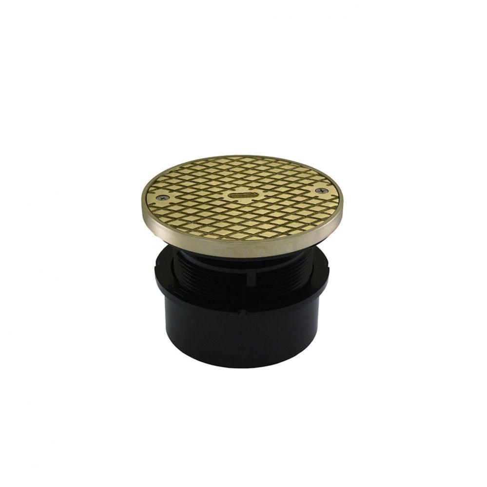 4'' ABS Hub Fit Base Cleanout with 3-1/2'' Plastic Spud and 5'' Nick