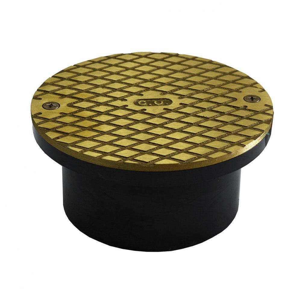 4'' ABS General Purpose Access Fitting with 6'' Polished Brass Cover