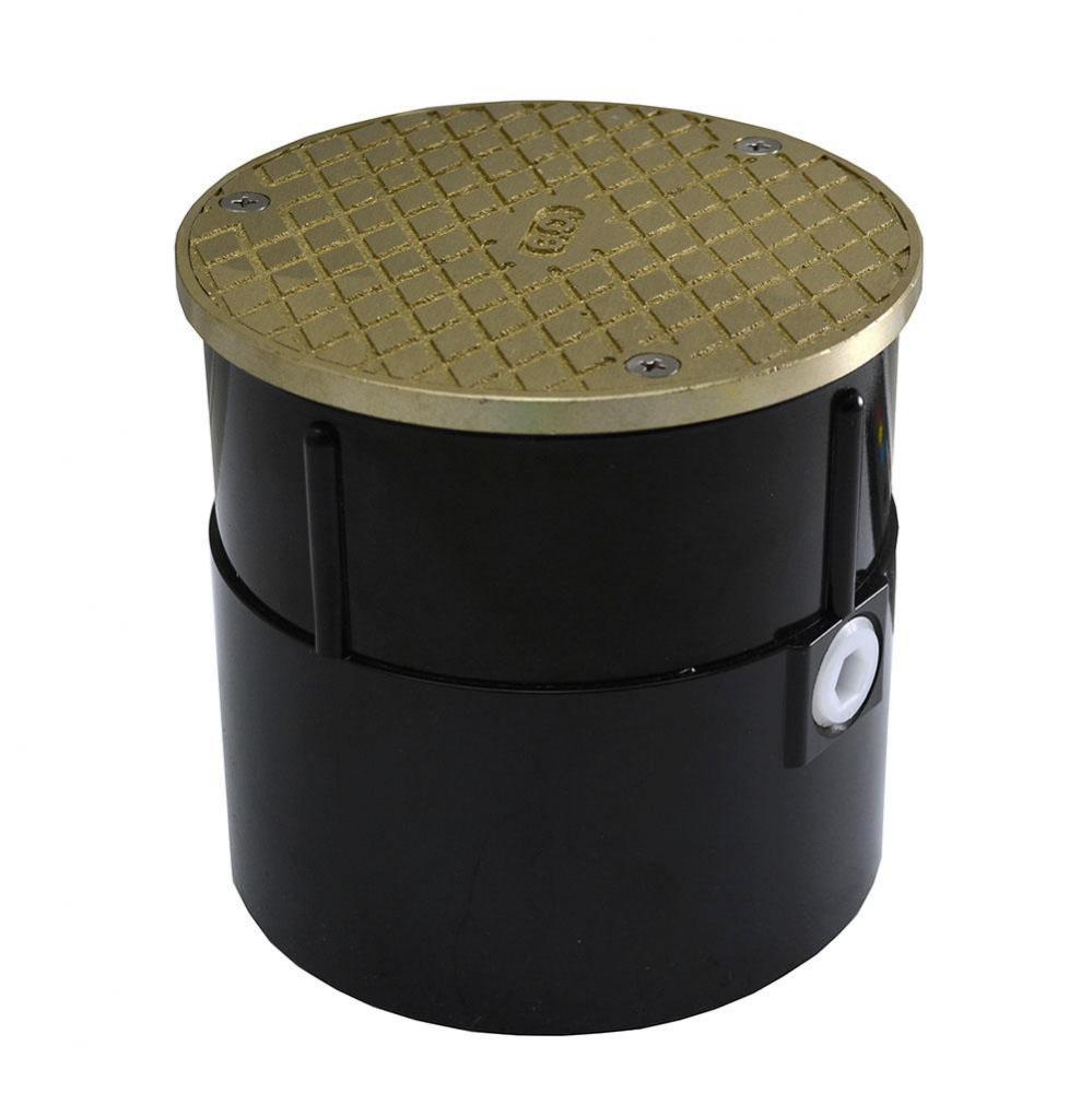 4'' ABS Over Pipe Fit Base Cleanout with 4'' Metal Spud and 5'' Nick