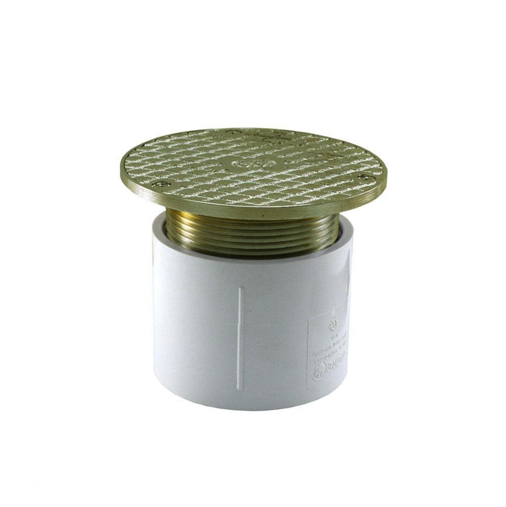 3'' PVC Over Pipe Fit Base Cleanout with 3'' Metal Spud and 5'' Nick