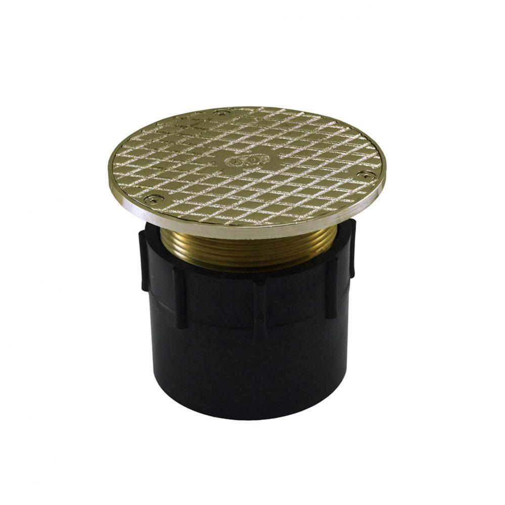 3'' ABS Over Pipe Fit Base Cleanout with 3'' Metal Spud and 5'' Nick