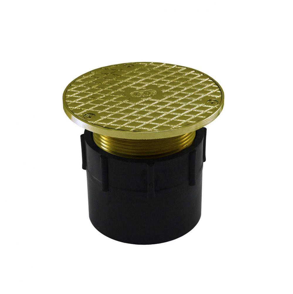 3'' ABS Over Pipe Fit Base Cleanout with 3'' Metal Spud and 5'' Poli