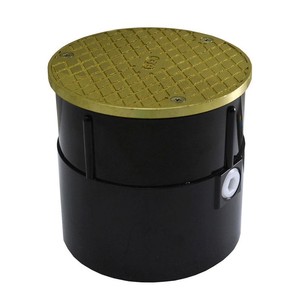 4'' ABS Over Pipe Fit Base Cleanout with 4'' Metal Spud and 6'' Poli