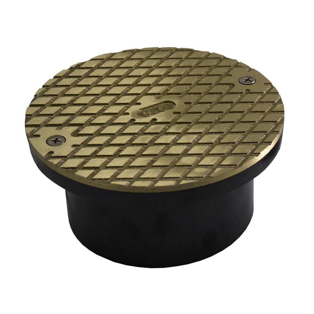 4'' ABS General Purpose Cleanout with 6'' Nickel Bronze Cover