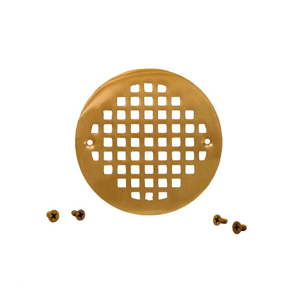 6'' Polished Brass Round Cast Coverall Strainer