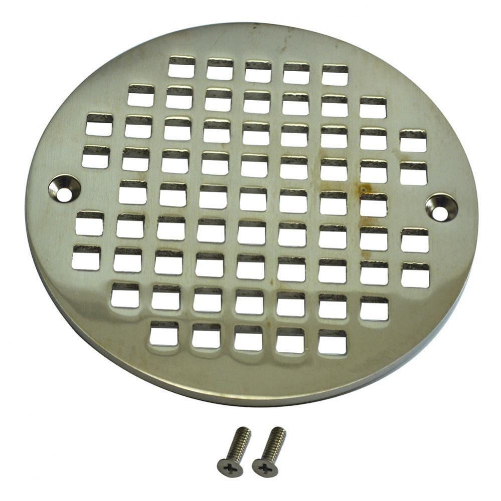 Brushed Nickel 5.196'' Round Cast Brass Heavy Duty Strainer
