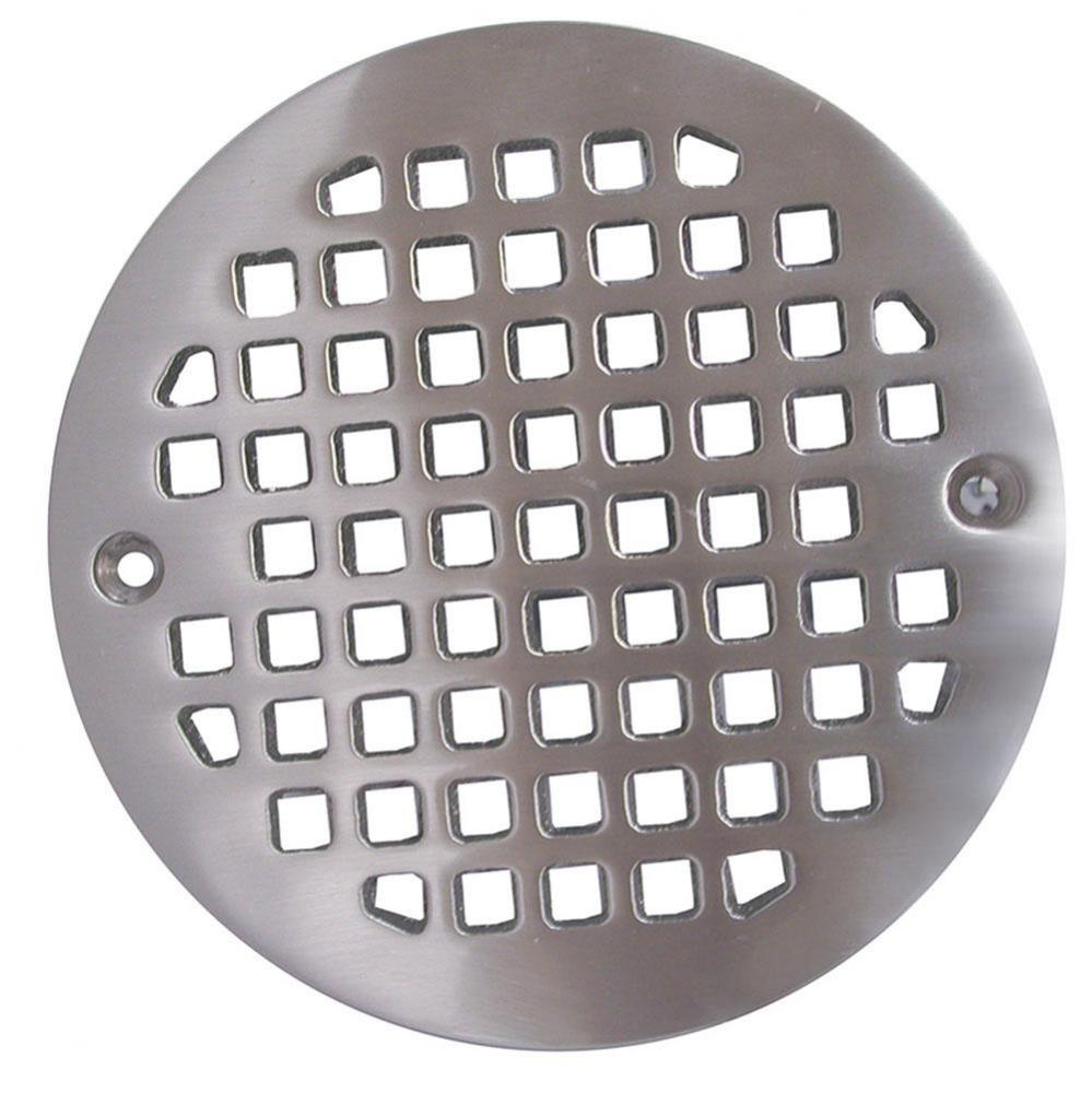 Brushed Nickel 4-1/4'' Round Cast Brass Heavy Duty Strainer