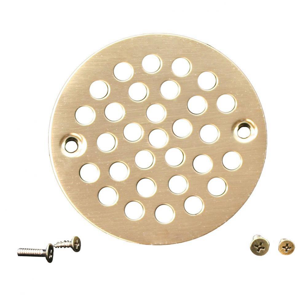 Antique Brass 4-1/4'' Round Stamped Strainer