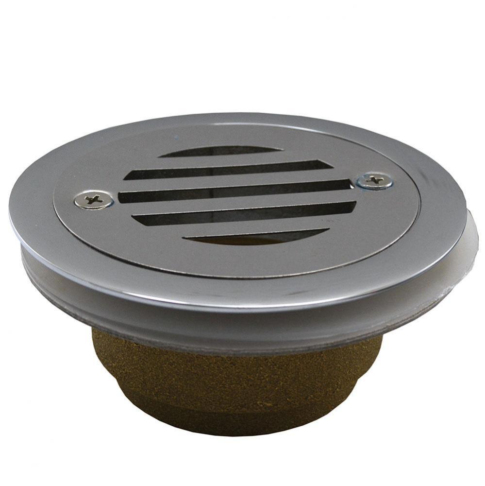 2'' IPS Urinal Drain with Brass Body and Stainless Steel Strainer