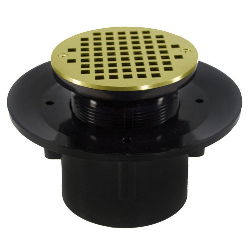 2'' x 3'' Heavy Duty ABS Slab Drain Base with 3-1/2'' Plastic Spud a
