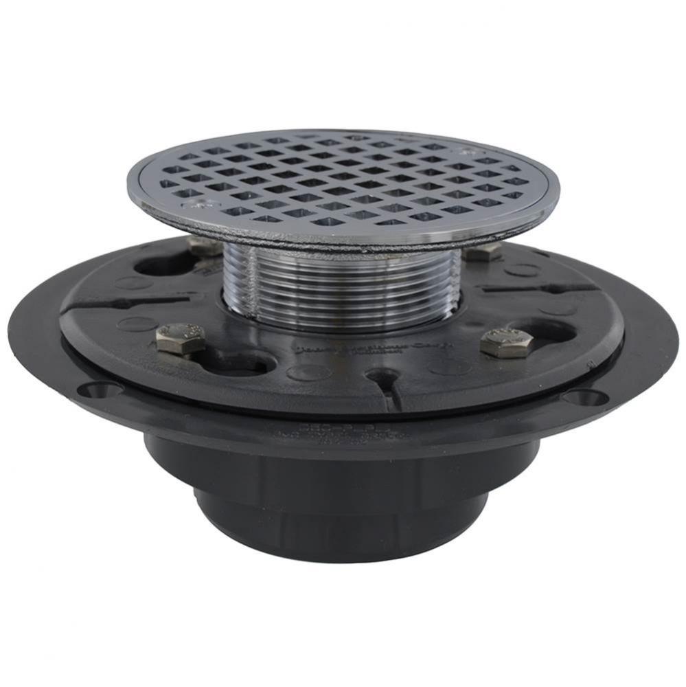 2'' x 3'' PVC Perfect Low Profile Shower Drain/Floor Drain with 2''