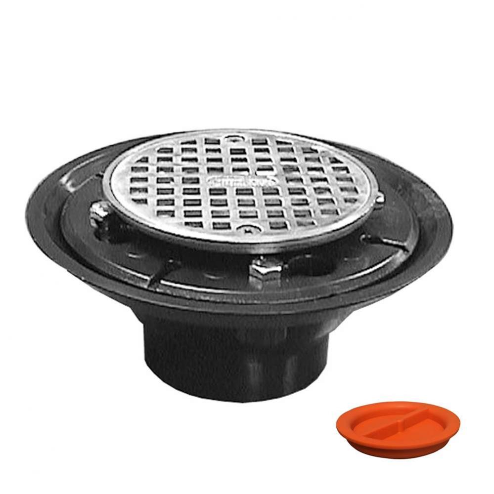 2'' x 3'' ABS Shower Drain/Floor Drain with Brass Tailpiece and 4''