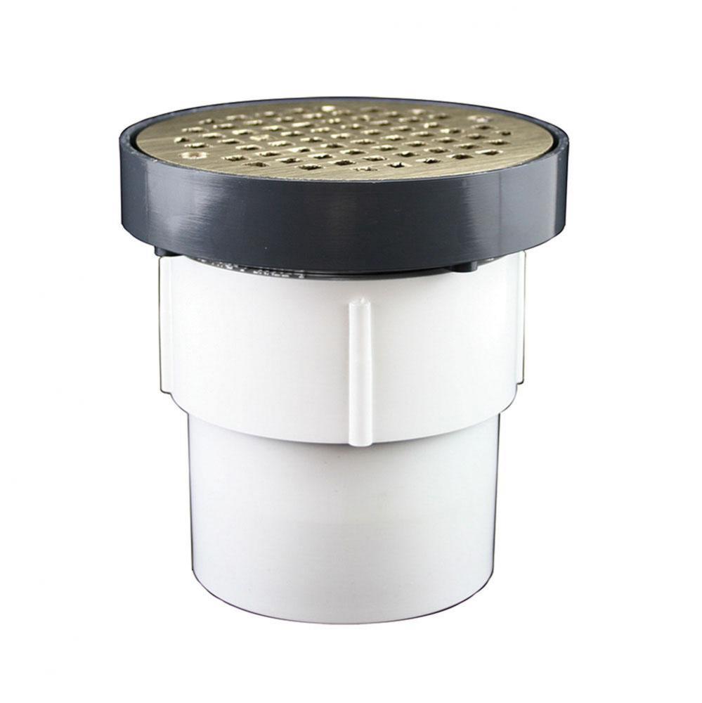 3'' x 4'' PVC LevelBest Pipe Fit Drain Base with 3'' Plastic Spud an