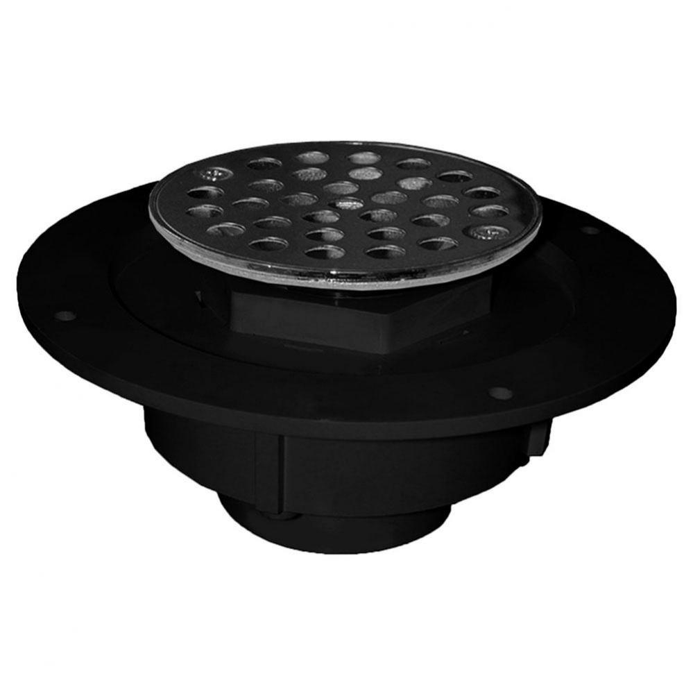 2 ABS SHW DRN SCR DN CLP RG W/6 CP STR