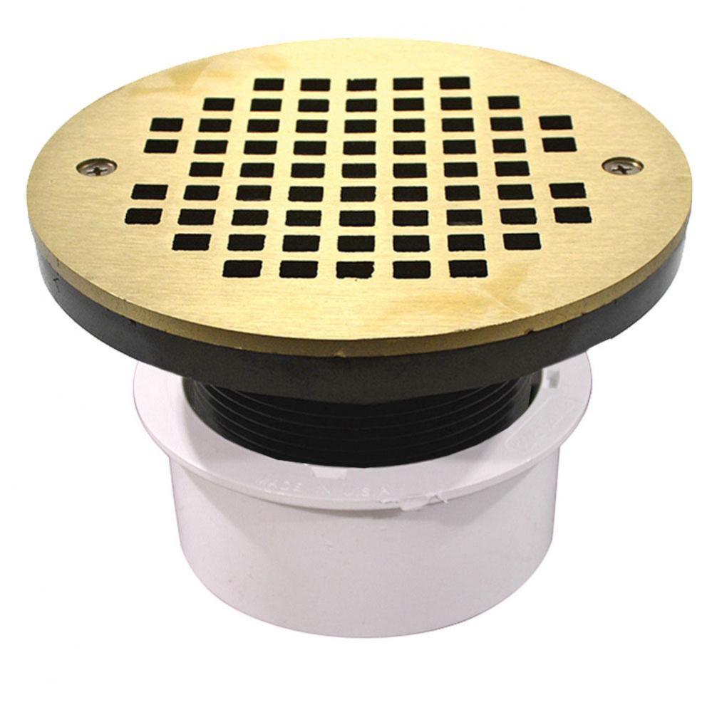 4'' PVC Inside Pipe Fit Drain Base with 3'' Plastic Spud and 6'' Nic