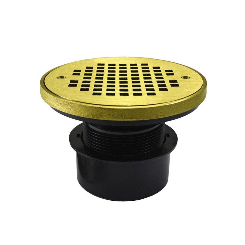 4'' ABS Inside Pipe Fit Drain Base with 3'' Plastic Spud and 6'' Pol