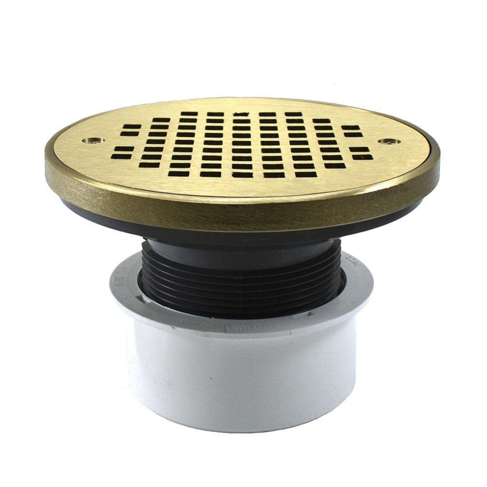 4'' PVC Inside Pipe Fit Drain Base with 3'' Plastic Spud and 6'' Nic