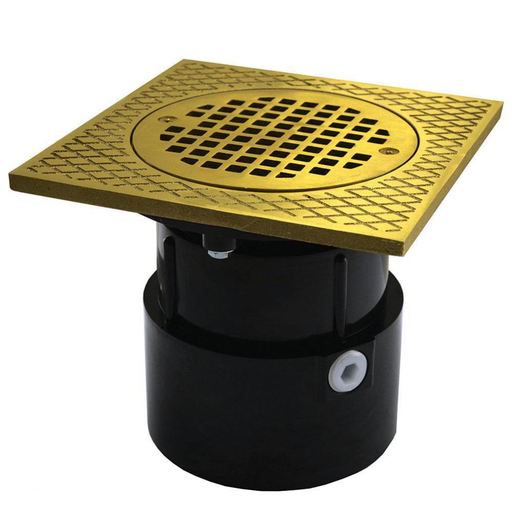 4'' ABS Over Pipe Fit Drain Base with 3-1/2'' Plastic Spud and 5'' N