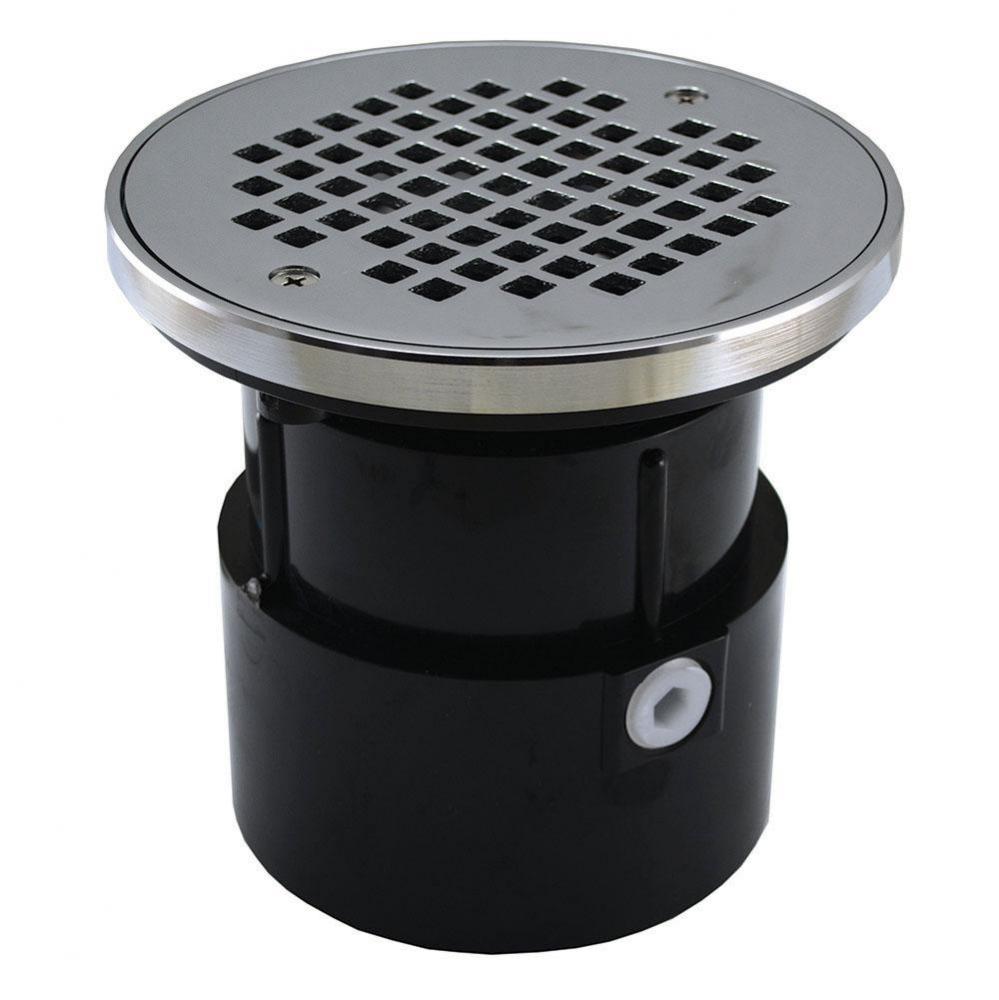 4'' ABS Over Pipe Fit Drain Base with 3-1/2'' Plastic Spud and 6'' C