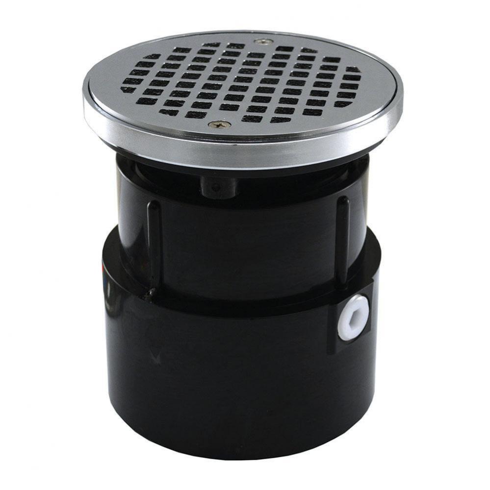 4'' ABS Over Pipe Fit Drain Base with 3-1/2'' Plastic Spud and 5'' C