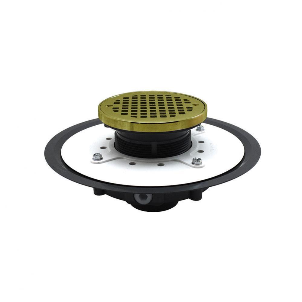 2'' Heavy Duty PVC Drain Base with 3-1/2'' Plastic Spud and 5'' Poli