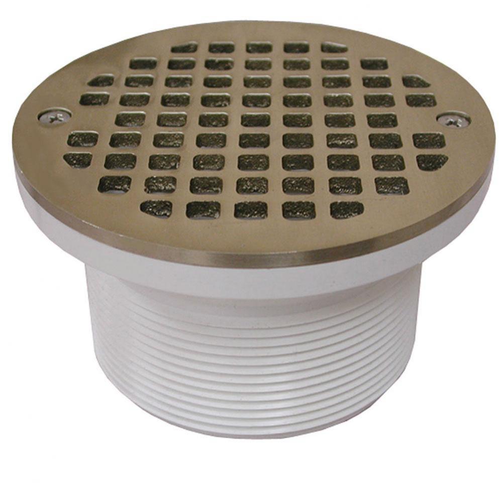 3-1/2'' IPS PVC Spud with 5'' Nickel Bronze Strainer