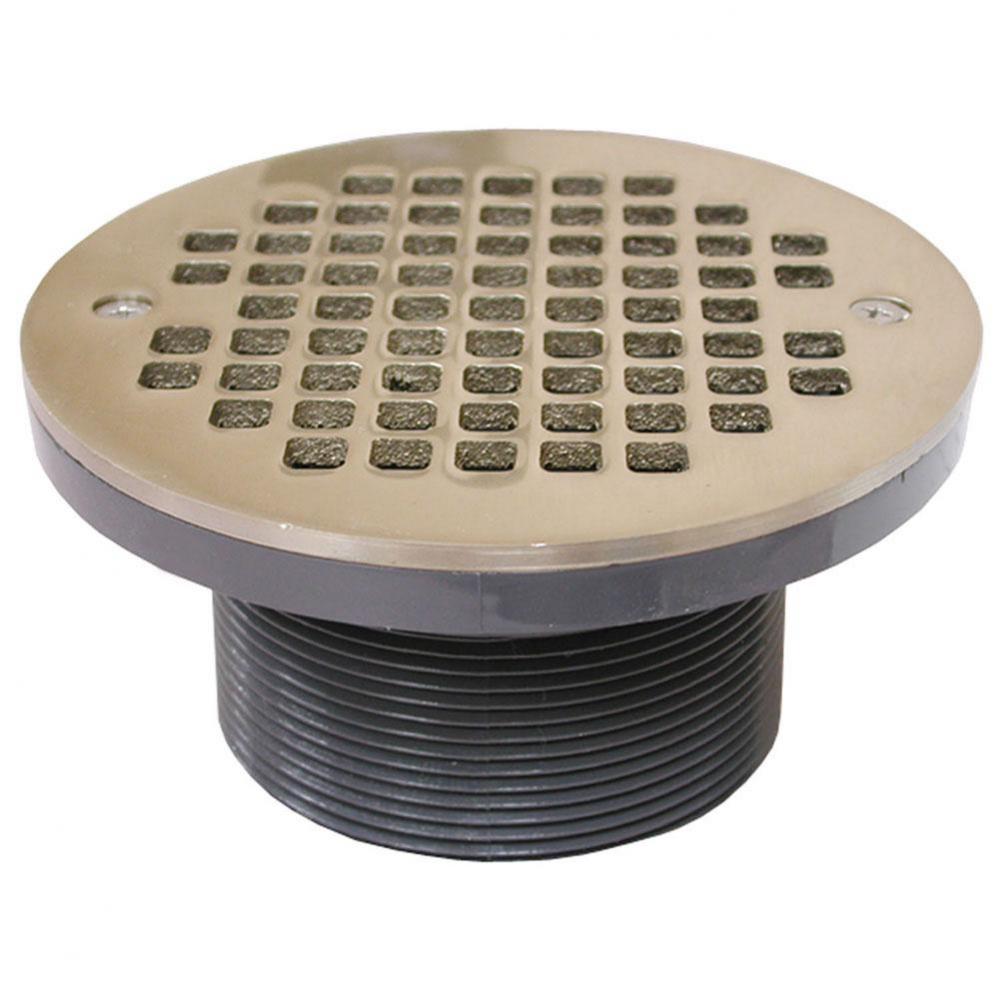 3-1/2'' IPS PVC Spud with 6'' Nickel Bronze Strainer