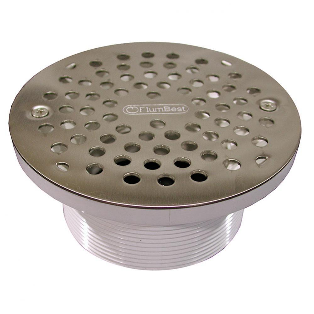 4'' IPS PVC Spud with 6'' Nickel Bronze Strainer