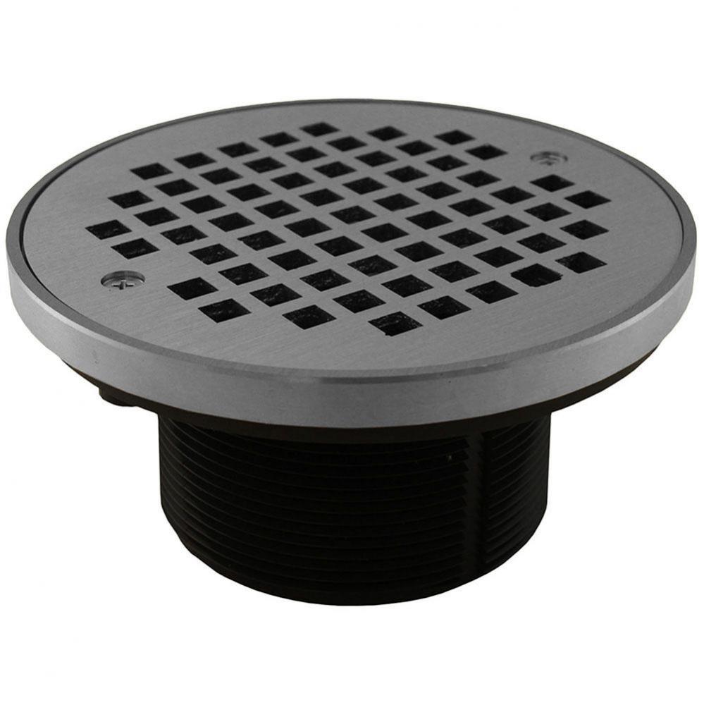 3-1/2'' IPS ABS Spud with 5'' Chrome Plated Strainer with Ring