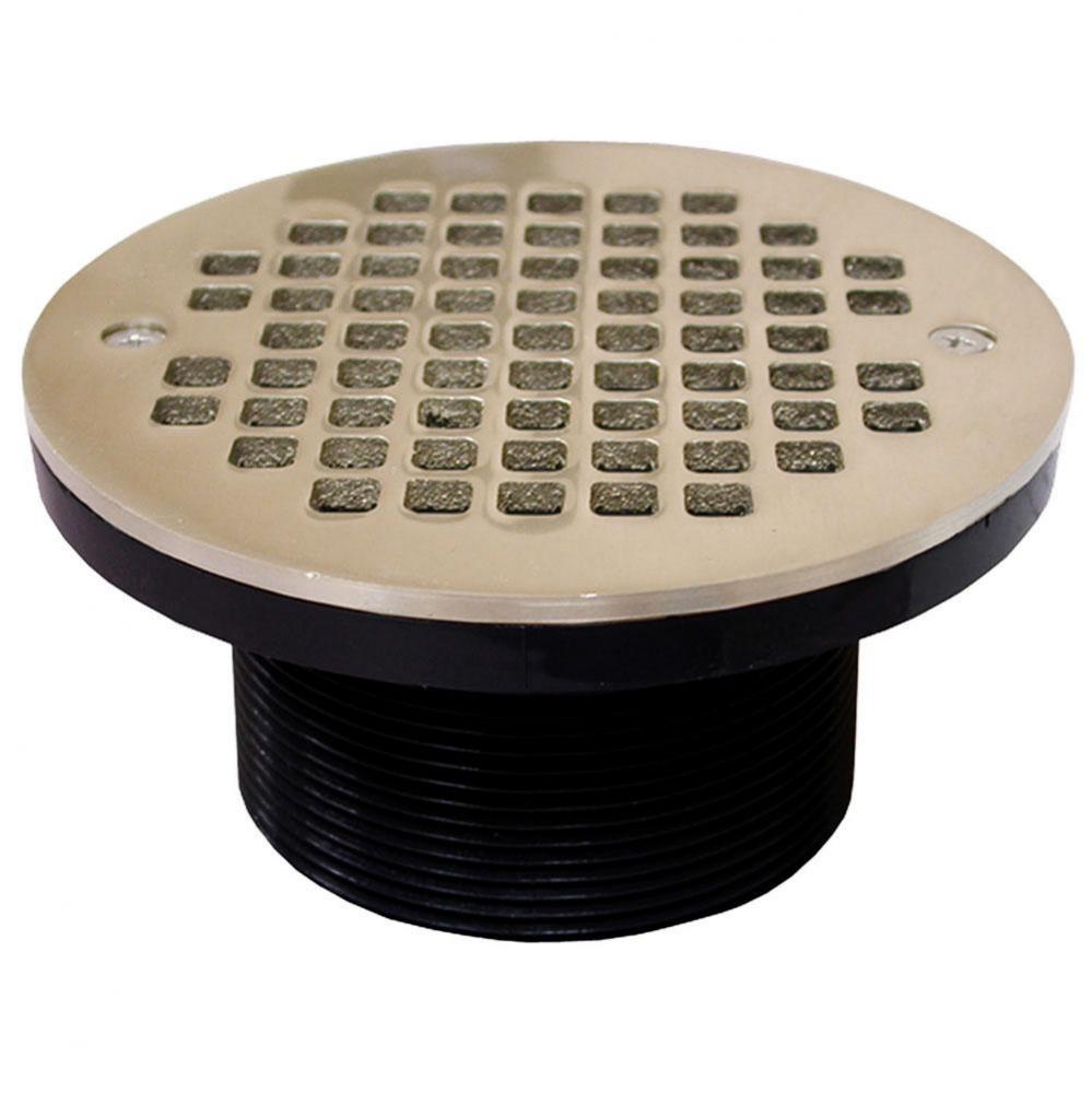 3-1/2'' IPS ABS Spud with 6'' Nickel Bronze Strainer