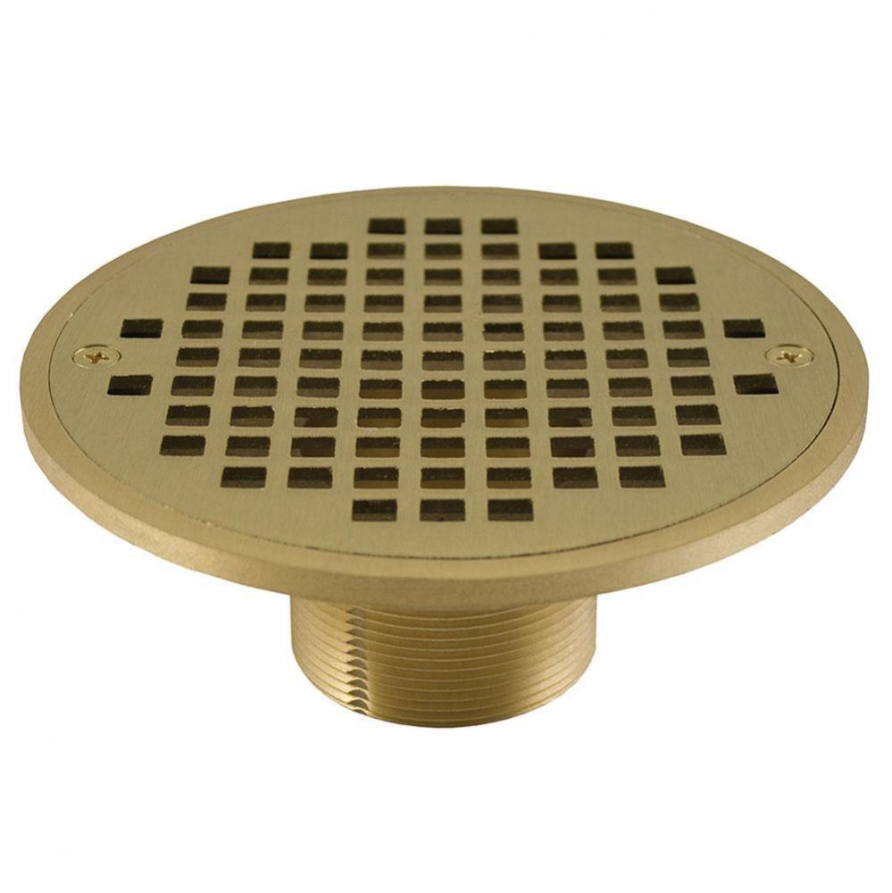 4'' IPS Metal Spud with 5'' Nickel Bronze Round Strainer