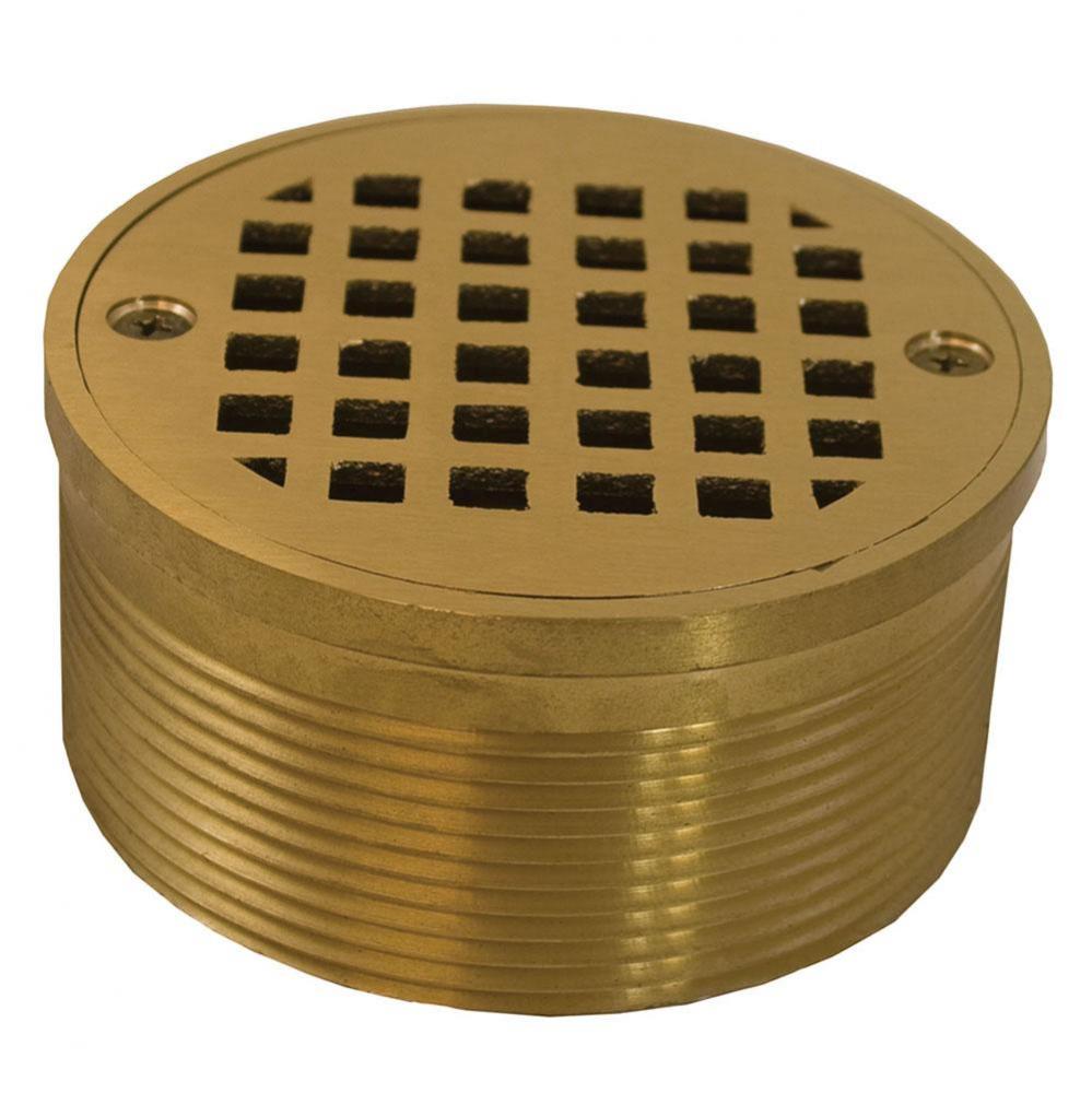 3-1/2'' IPS Metal Spud with 4'' Nickel Bronze Round Strainer