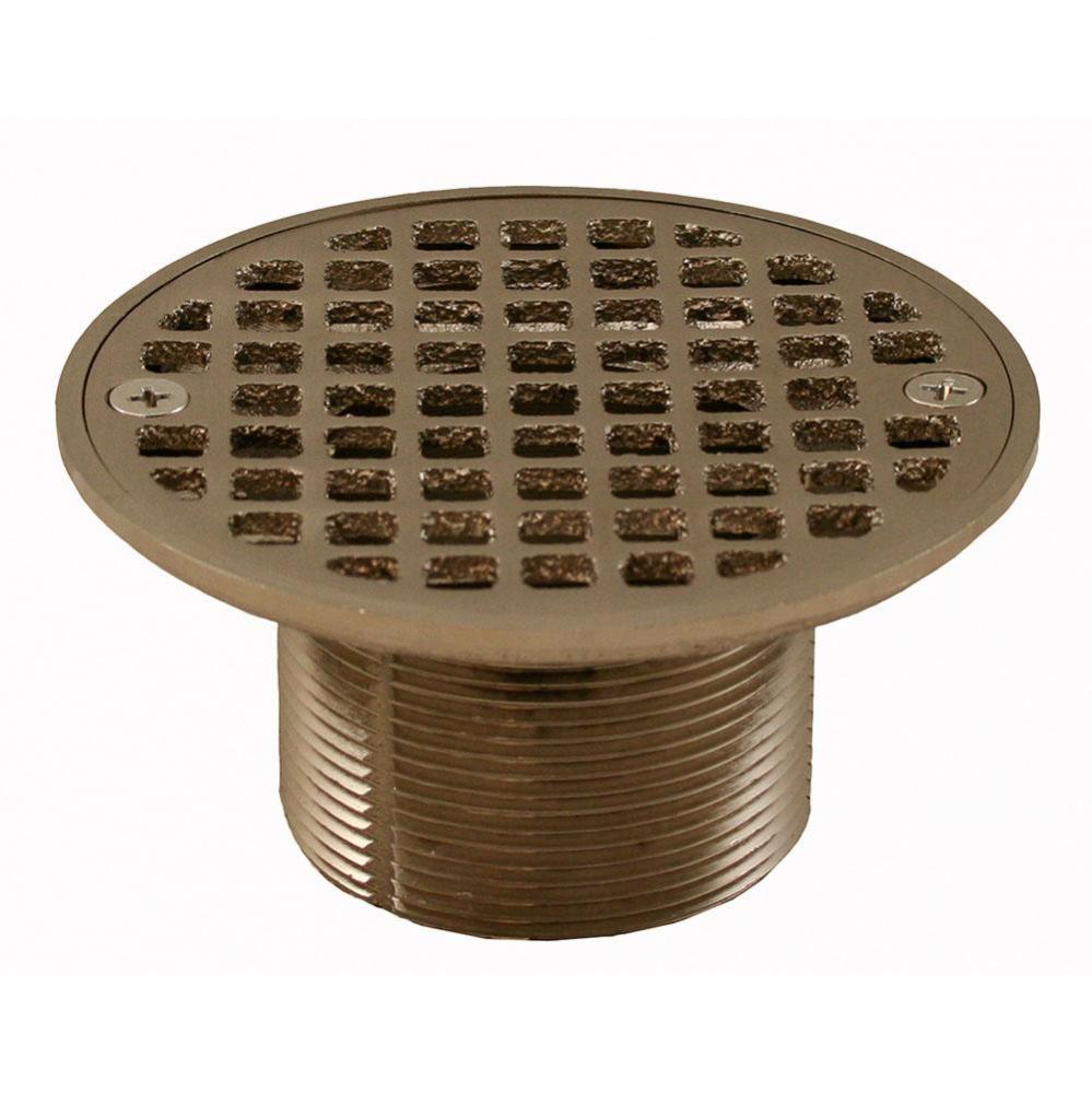 Brushed Nickel 2'' Metal Spud with 4-1/4'' Round Strainer