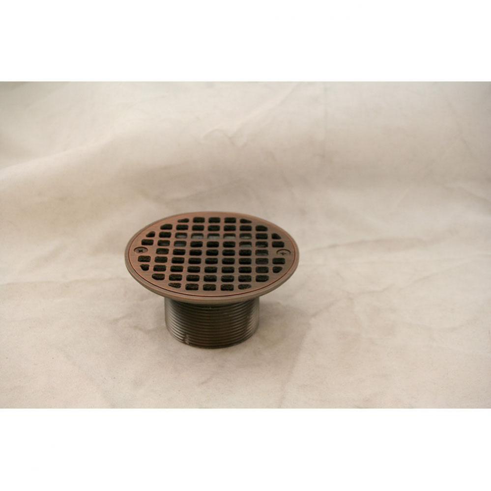 Old World Bronze 2'' Metal Spud with 4-1/4'' Round Strainer
