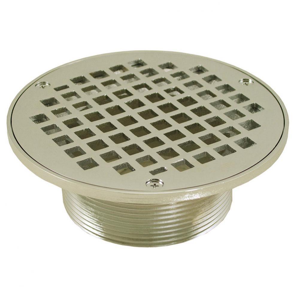 3-1/2'' IPS Metal Spud with 6'' Nickel Bronze Round Strainer