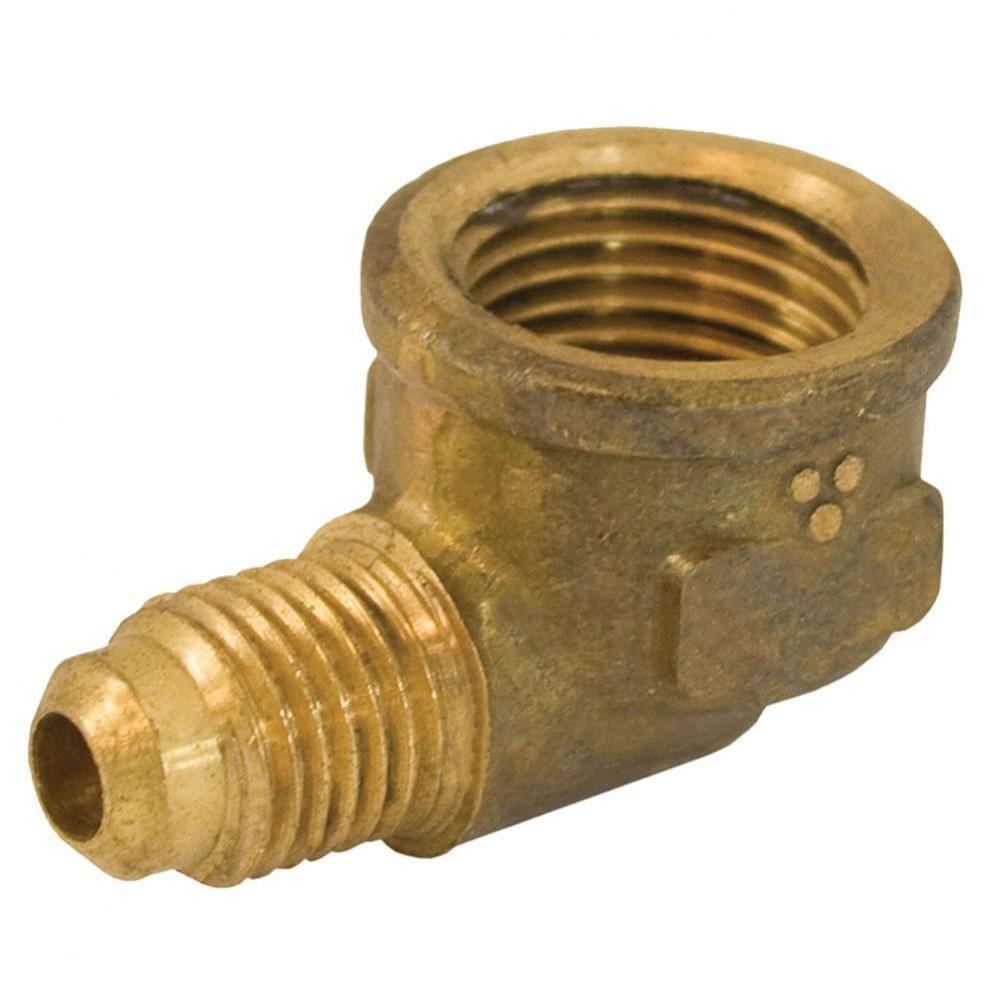 1/4'' x 3/8'' 90degree Brass Flare x Female Elbow