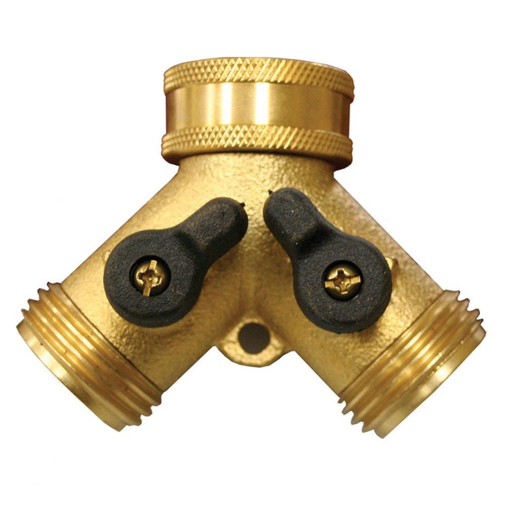 Brass Garden Hose Shut-Off Wye