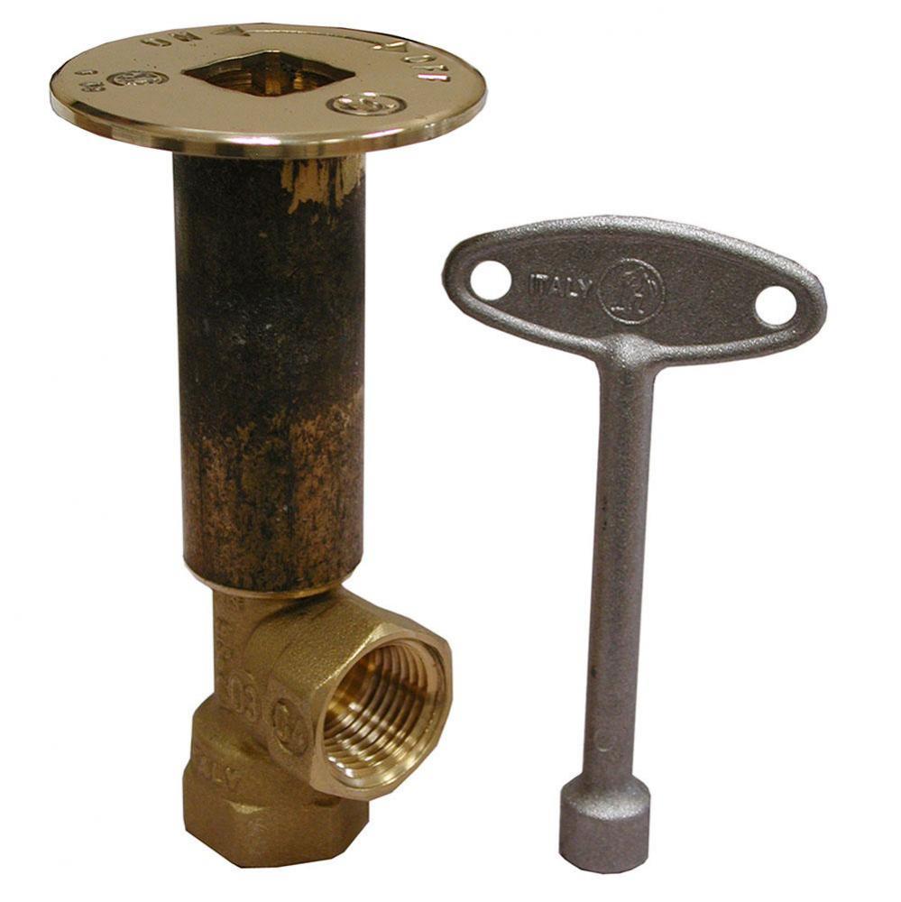 Polished Brass Angle Standard Log Lighter Valve
