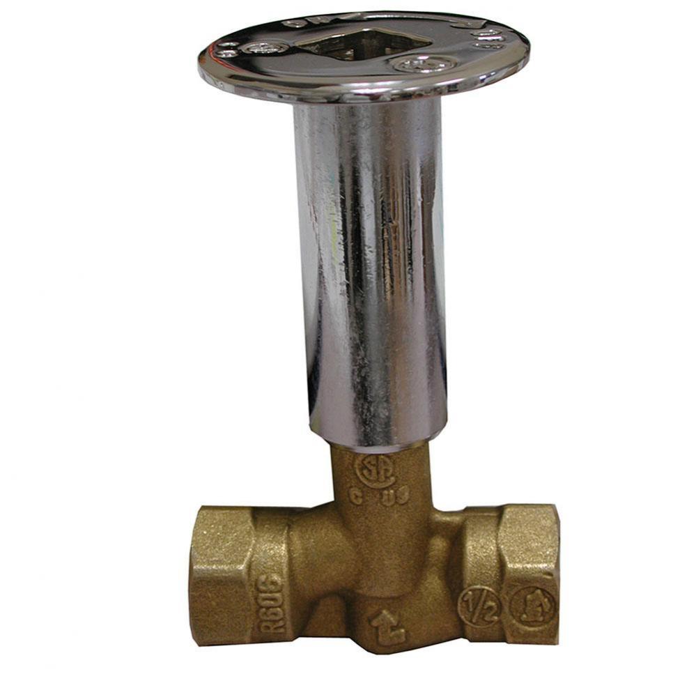 Chrome Plated Straight Standard Log Lighter Valve