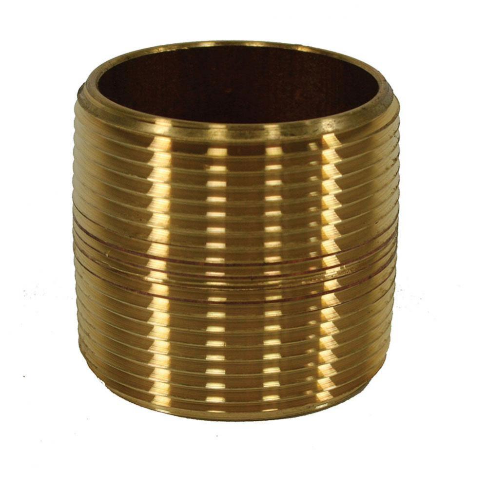 1-1/4'' x CLOSE Red Brass Pipe Nipple, Lead Free