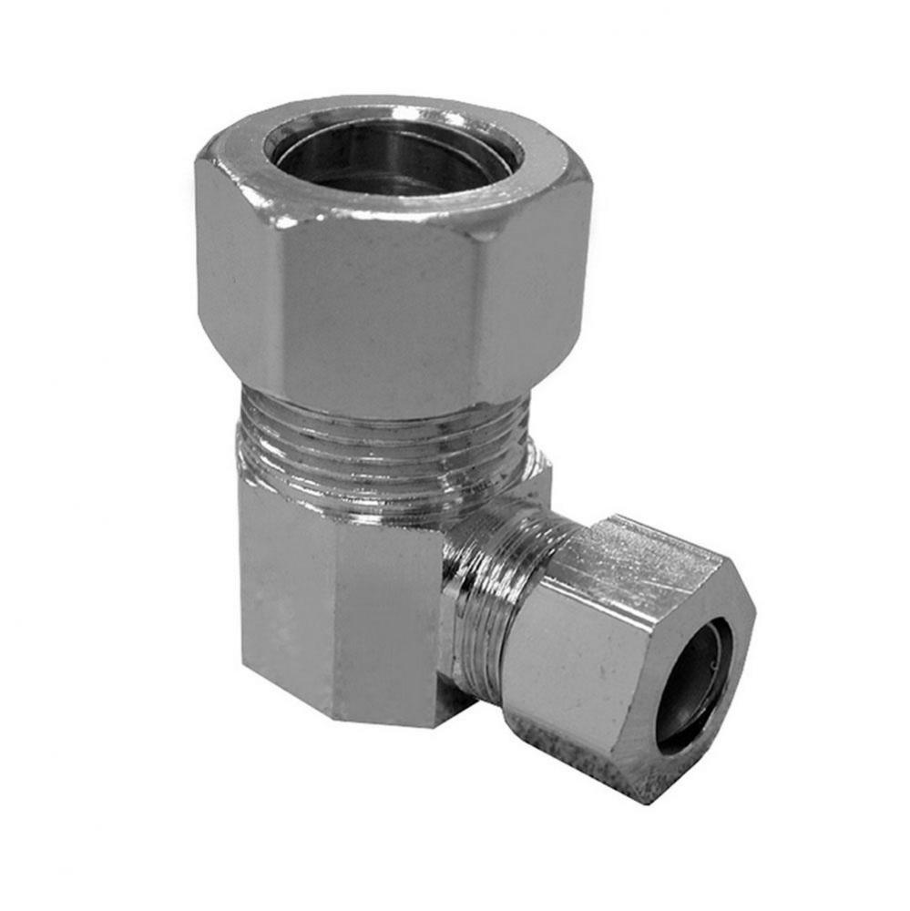 5/8'' x 3/8'' 90degree Chrome Plated Compression Elbow, Lead Free