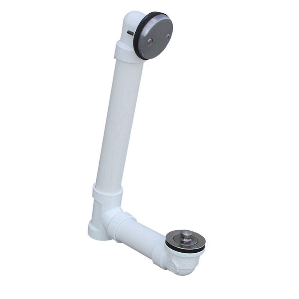 Antique Nickel Two-Hole Tubular Lift and Turn Full Kit