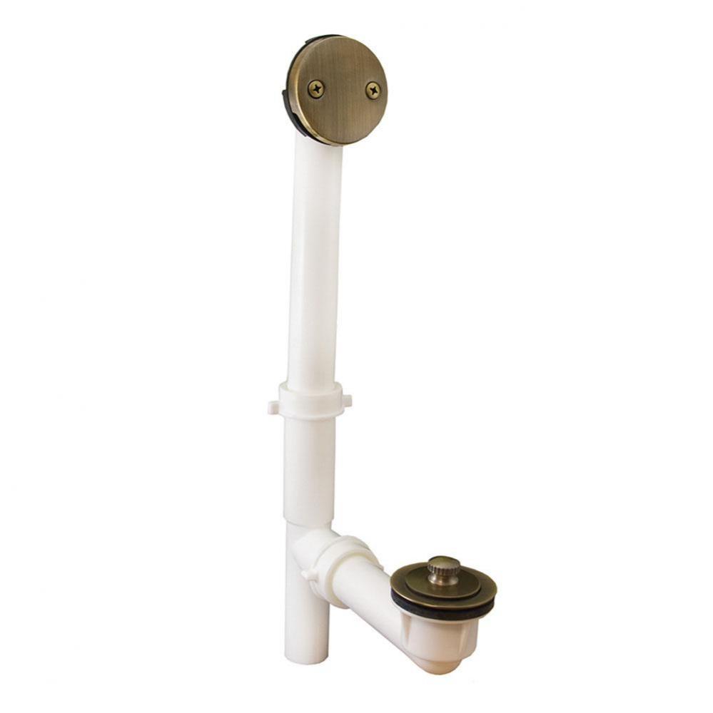 Antique Brass Two-Hole Tubular Friction Lift Full Kit