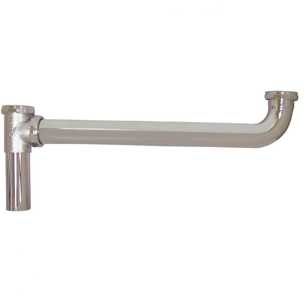 1-1/2'' x 16'' Chrome Plated Brass Slip Joint End Outlet Waste 20 Gauge