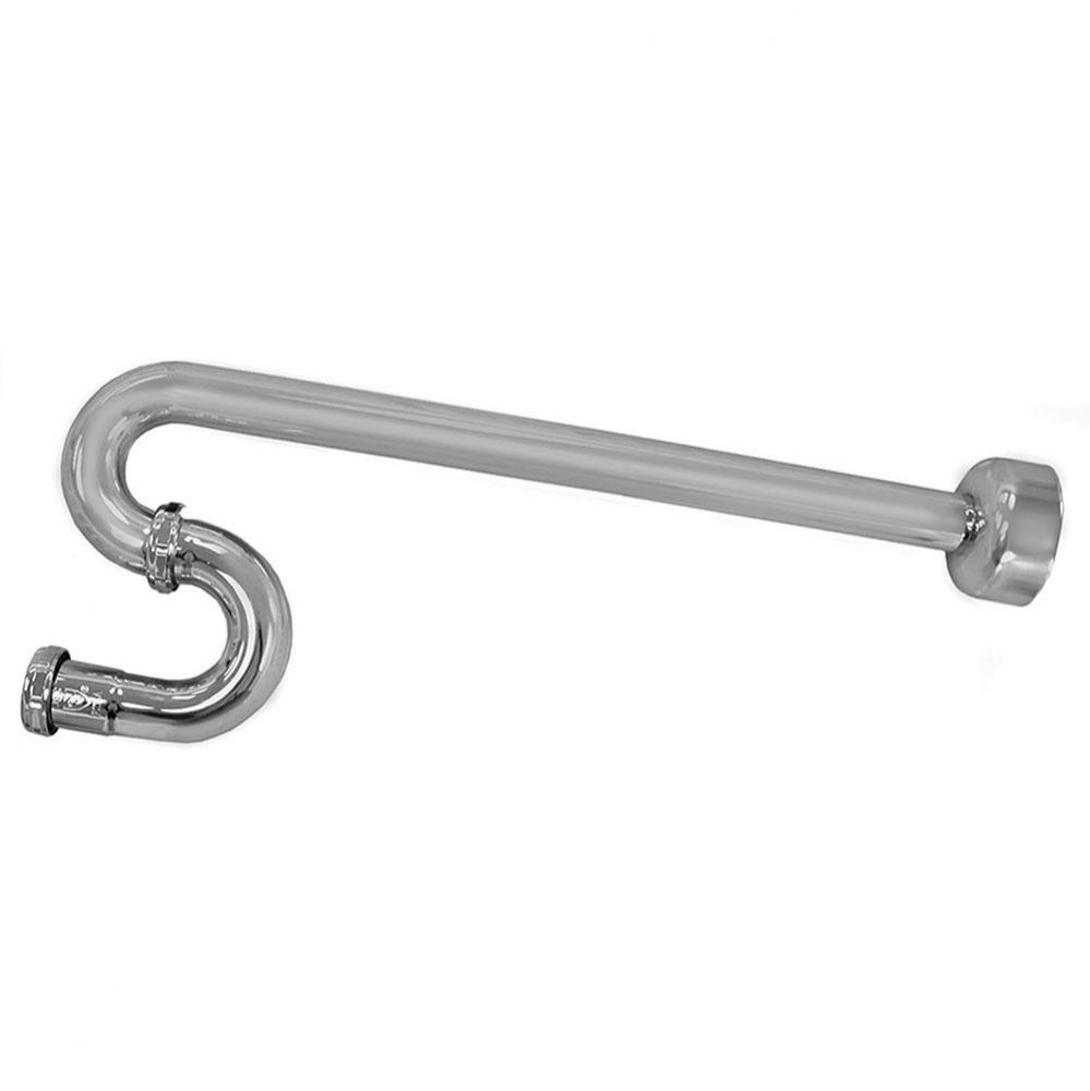 1-1/2'' Chrome Plated Brass S-Trap 17 Gauge